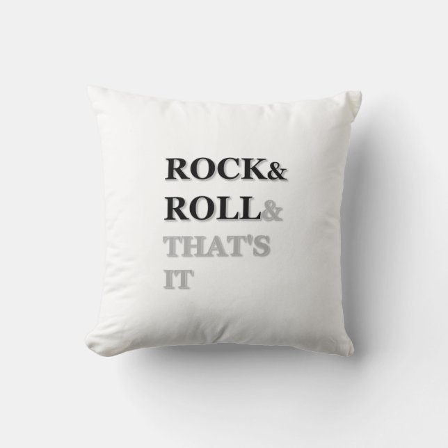 Coussin Rock and Roll Et c'est tout (Recto)