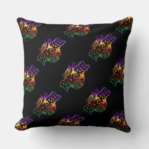 Coussin Rock and Roll Rainbow Music Motif Thaillow Pillow