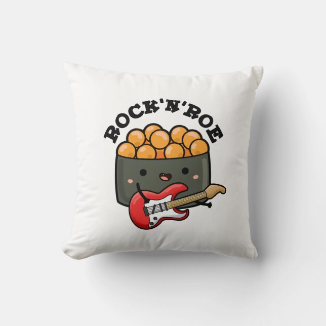 Coussin Rock Et Roe Drôle Sushi Pun (Recto)