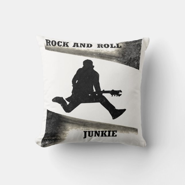 Coussin Rock et Roll Junkie (Recto)