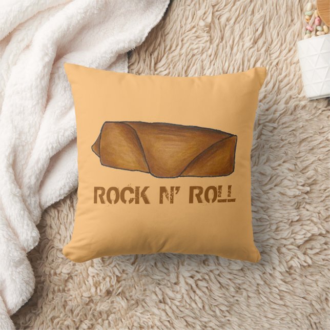 Coussin Rock N'Roll Chinois Food Oeuf Roll Takeout (Couverture)
