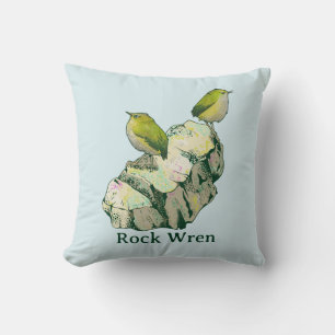 Coussin Rock Wen birds Nouvelle-Zélande