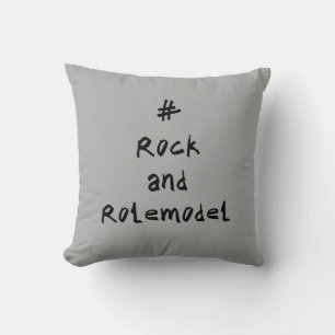 Coussin #RockandRolemodel - Noir.