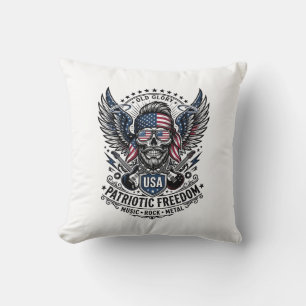 Coussin Rocker du bandana patriotique Méta musique Old Glo