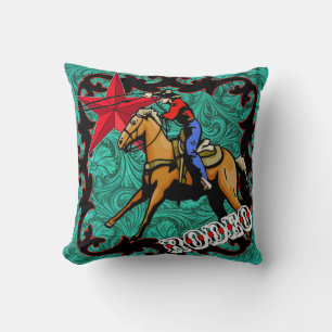 Coussin Rodéo Cowboy Cowgirl Calf Roping Jeu d'oreiller