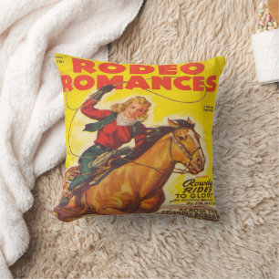 Coussin Rodéo Western Rodéo Cowgirl Roping Rodéo Romance