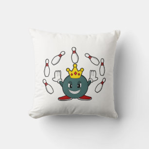 Coussin Roi à Bowling avec épingle de Bowling