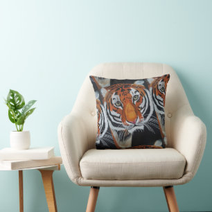 Coussin Roi de la Jungle Peinture d'Alfred Fox