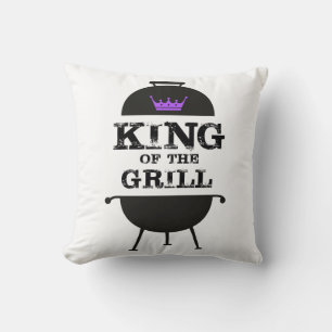 Coussin Roi Du Grill, Couronne Violette Noire
