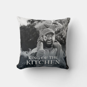 Coussin Roi moderne de la cuisine Photo Nom personnalisé