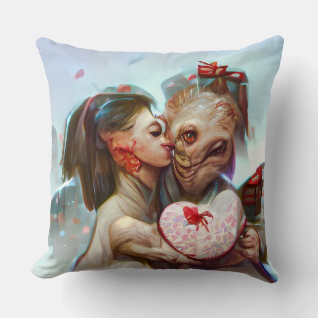 Coussin Romance Alien lunatique (Recto)