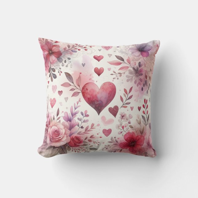 Coussin Romance intemporelle : un classique de la Saint-Va (Recto)