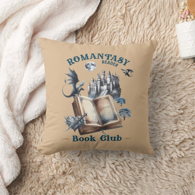 Coussin Romantasy Reader Dragon Book Club Castle (Couverture)