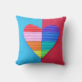 Coussin Romantic Love Twin Rainbow Hearts