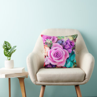 Coussin Romantic Rose Flowers Garden