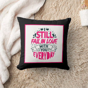 Coussin Romantique amour mot art Anniversaire