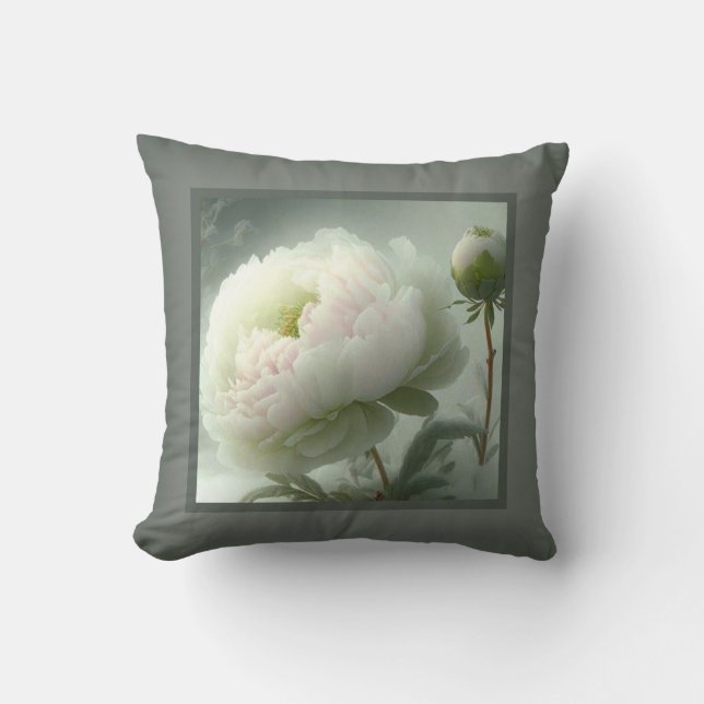 Coussin - romantique florale, fleur de pivoine, pa (Recto)