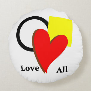Coussin rond « Aimez toutes les formes et toutes l