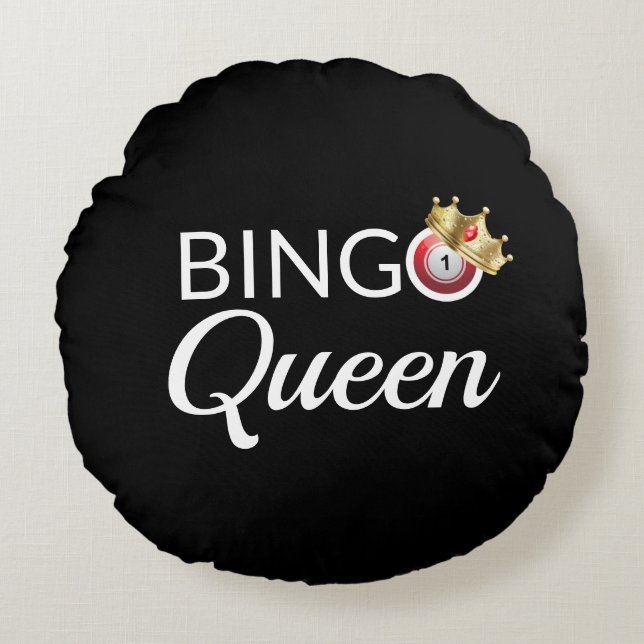Coussin rond Bingo Queen (Devant)