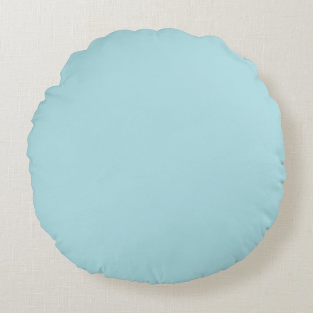 Coussin rond bleu poudre (Devant)