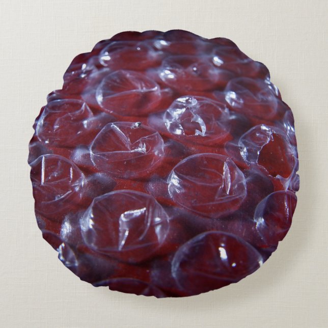 Coussin Rond Bulles d'Air Éclatées (Devant)