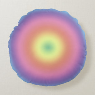 Coussin rond - Cercle arc-en-ciel