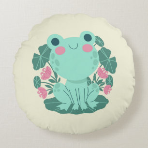 Coussin rond de grenouille