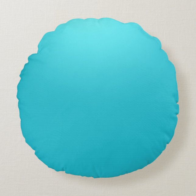 Coussin rond de jet de polyester balayé par bleu (Devant)