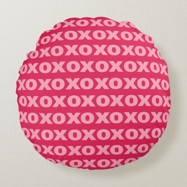 Coussin rond de jet de XOXO (Devant)