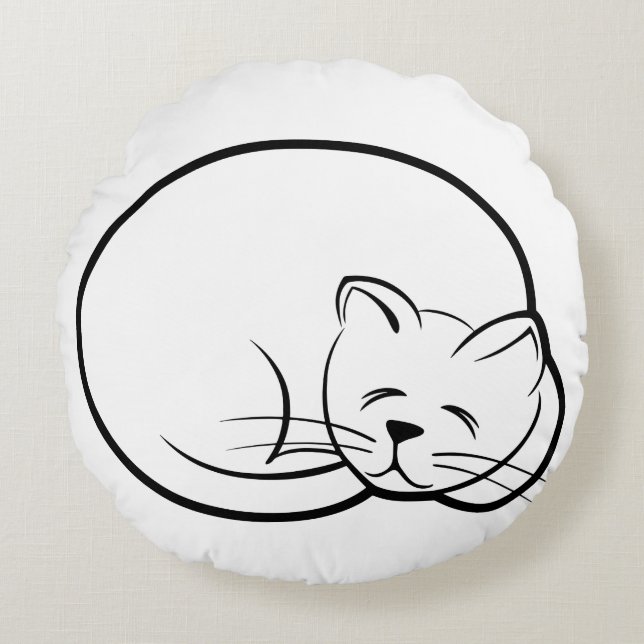 Coussin ROND DE LA DOUCHE DE LA CHAT DE DORMIR (Devant)