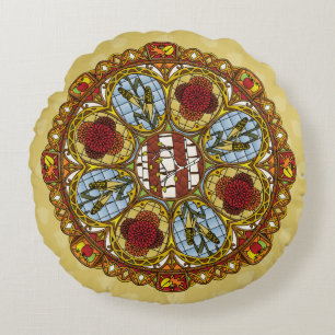 Coussin rond de l'automne Nouveau