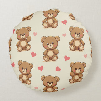 coussin rond de l'ours mignon