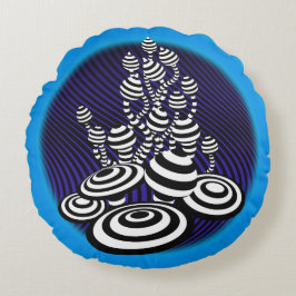 Coussin rond de minuit blues Magic Champhroom coto