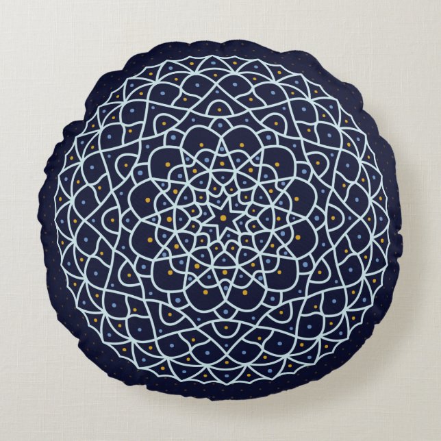 Coussin rond de nuit céleste (Devant)