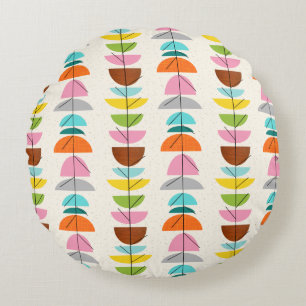 Coussin rond de rétros nids colorés