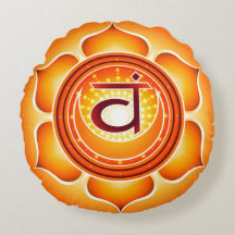 Coussin rond de Yoga Chakra Svadhisthana