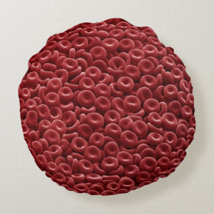 COUSSIN ROND DES CELLULES SANGUINES ROUGES HUMAINE