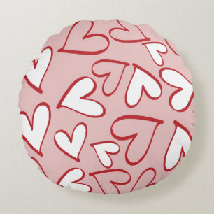 Coussin rond des Coeurs épars