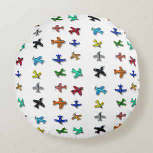 Coussin rond des plans de jouets