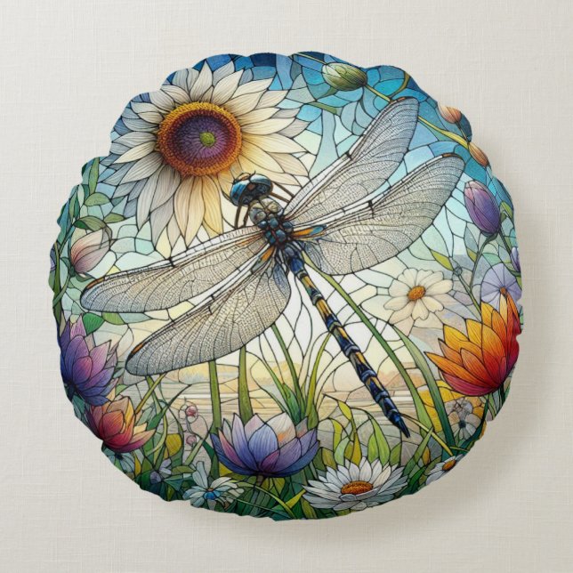 Coussin rond Dragonfly (Devant)