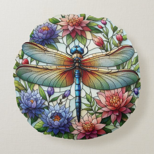 Coussin rond Dragonfly (Devant)