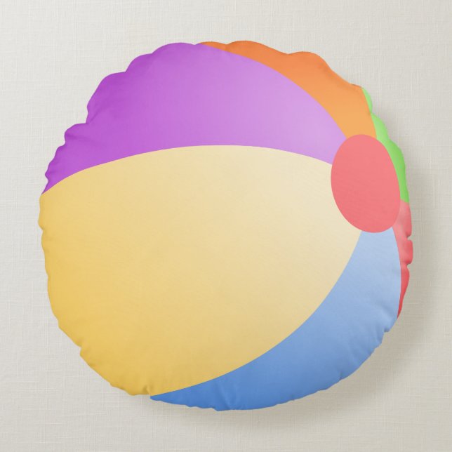 Coussin rond du Ball de plage Cute (Devant)