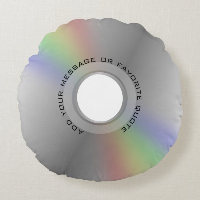 Coussin rond DVD/CD personnalisé (Devant)