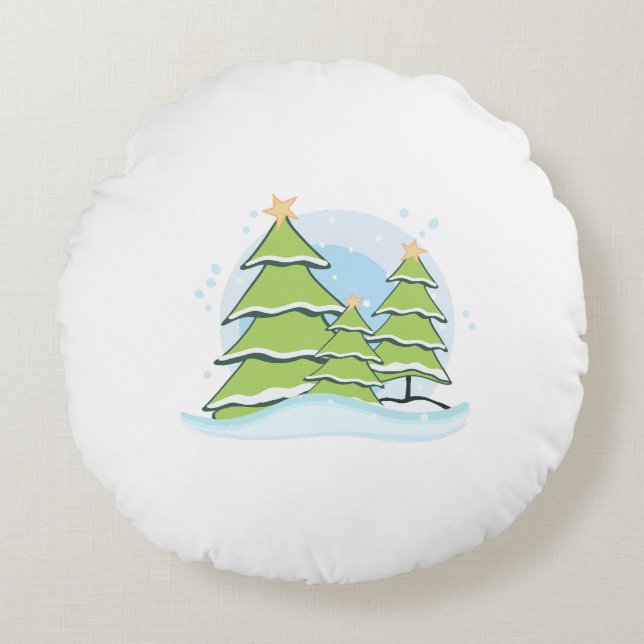 Coussin rond festif (Devant)
