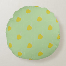 Coussin rond feuilles forestiers