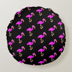 Coussin rond Flamants roses roses - Choisir la cou