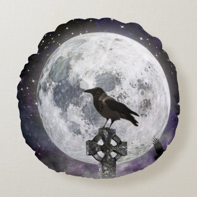 Coussin rond Halloween (Devant)