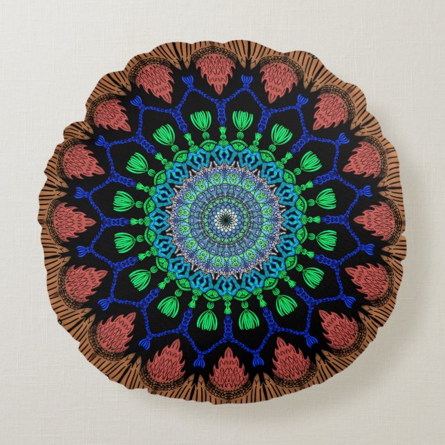 Coussin rond Jimette Design Kollektion 2019 Rundes Kissen (Vorderseite)
