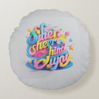 coussin rond joyeux