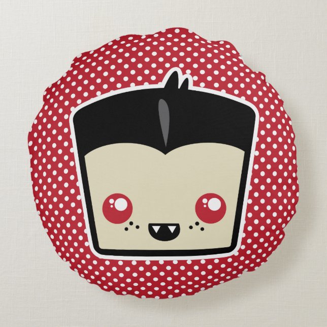 Coussin rond Kawaii Dracula (Dos)